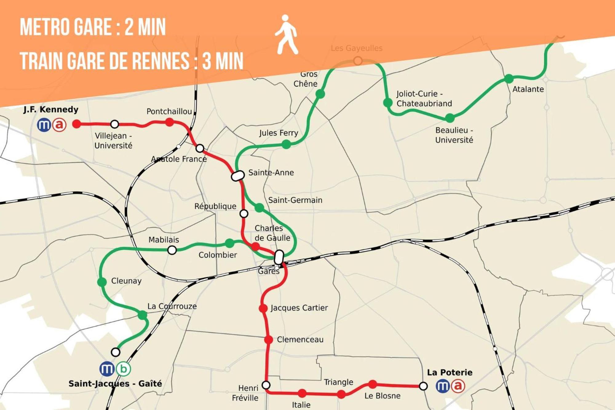 Le Fatsia - Rennes Gare T2 Apartman Kültér fotó
